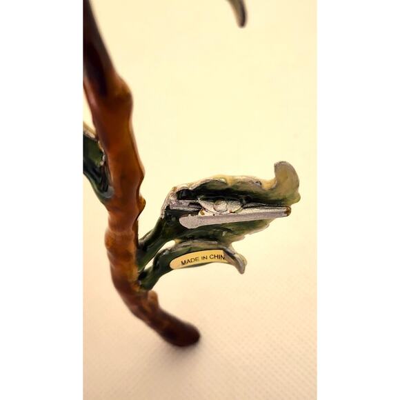 PICTURE/MEMO HOLDER-Metal-Rose-Clip Attached-Desk Accessory-Shelf Decor-6 IN - Picture 6 of 9